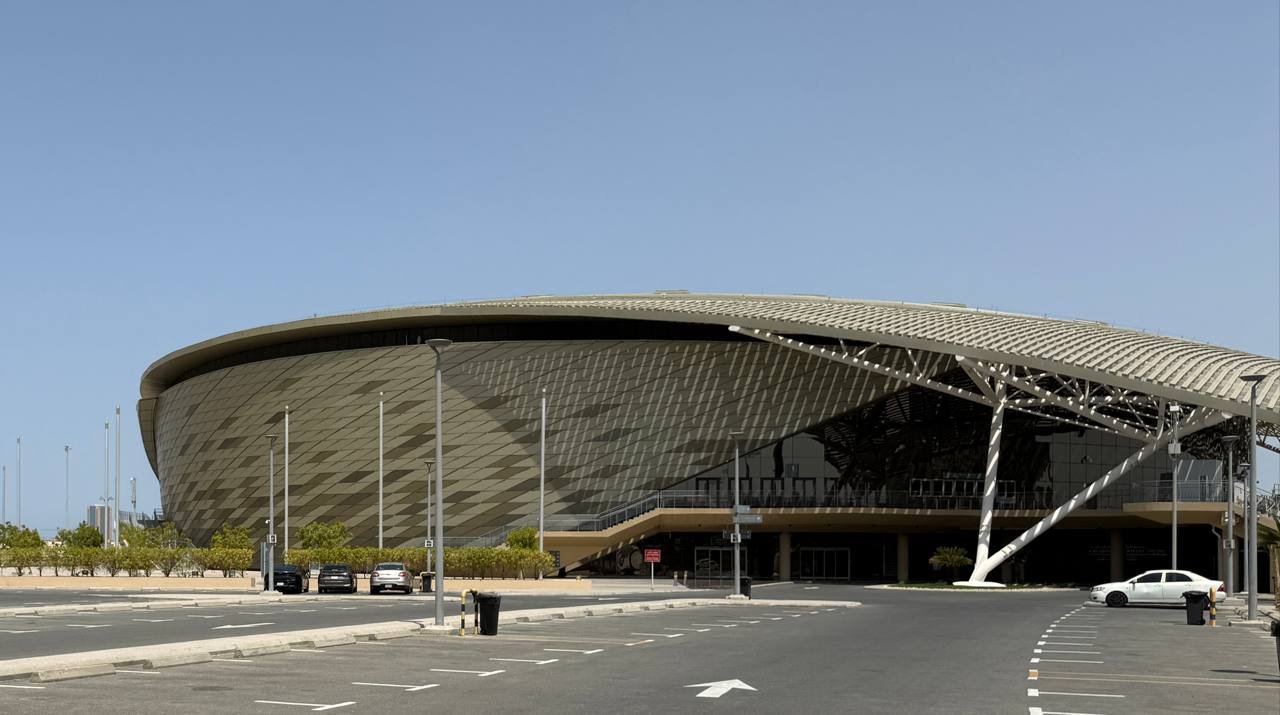 The main façade of the Sport Hall, the covered indoor arena